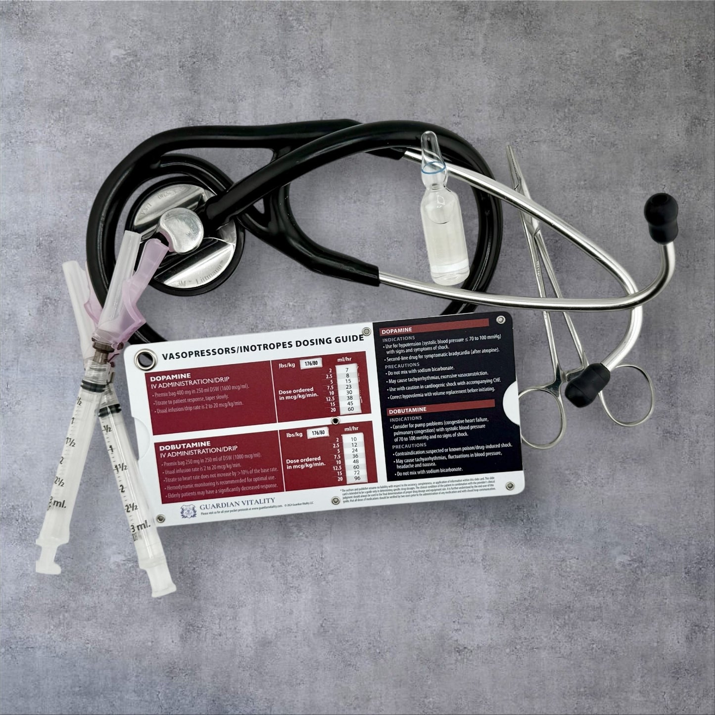 BUNDLE: Vasopressors & Inotropes Medication Dosing Guides (12-Pack)